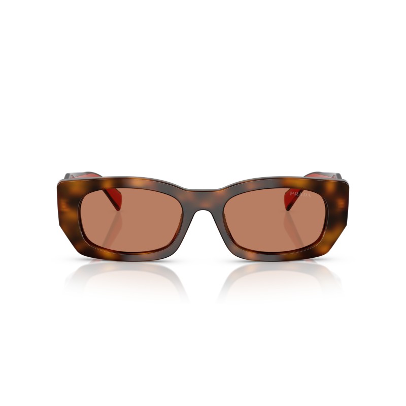 Prada PR B05S 01K90Q Sunglasses | Tortoise & Red Rectangular