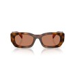 Prada PR B05S 01K90Q Sunglasses | Tortoise & Red Rectangular