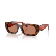 Prada PR B05S 01K90Q Sunglasses | Tortoise & Red Rectangular