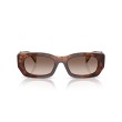 Prada PR B05S Tortoise Sunglasses | Rectangular Brown Gradient