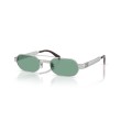 Lunettes de Soleil Miu Miu MU B52S Argent et Vert | Style Ovale