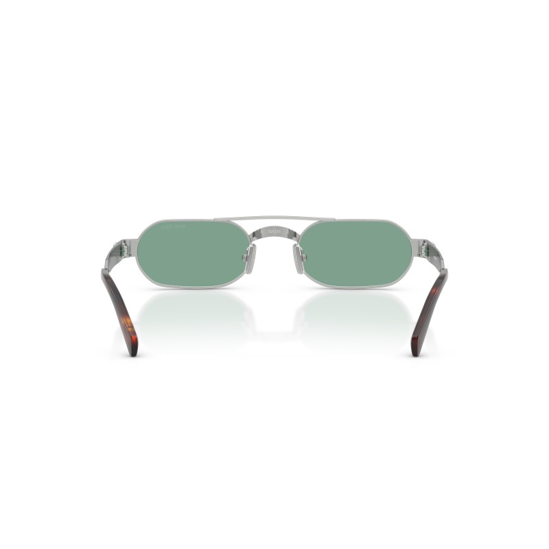 Lunettes de Soleil Miu Miu MU B52S Argent et Vert | Style Ovale