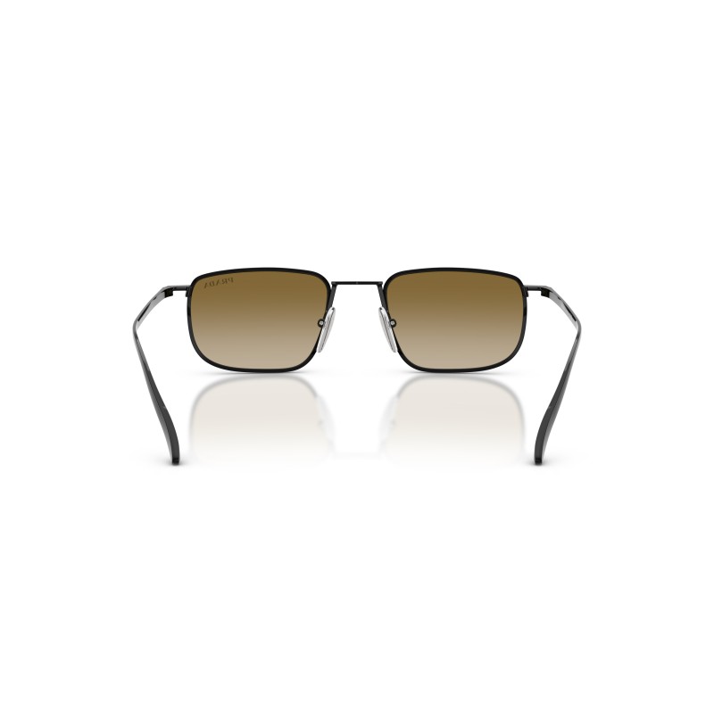Prada PR D52S 1AB20U Black Metal Rectangular Sunglasses