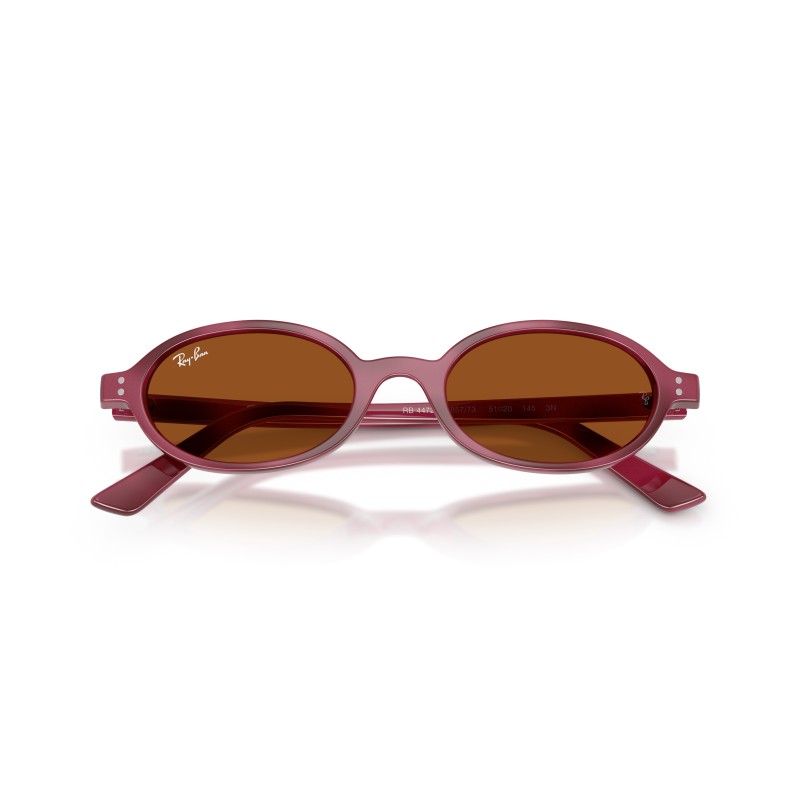 Ray-Ban RB4472 685773 - Lunettes de Soleil Ovales Violet Havana