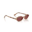 Ray-Ban RB4472 685675 : Lunettes de soleil ovales en écaille de tortue crème et verres violets