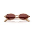 Ray-Ban RB4472 685675 : Lunettes de soleil ovales en écaille de tortue crème et verres violets