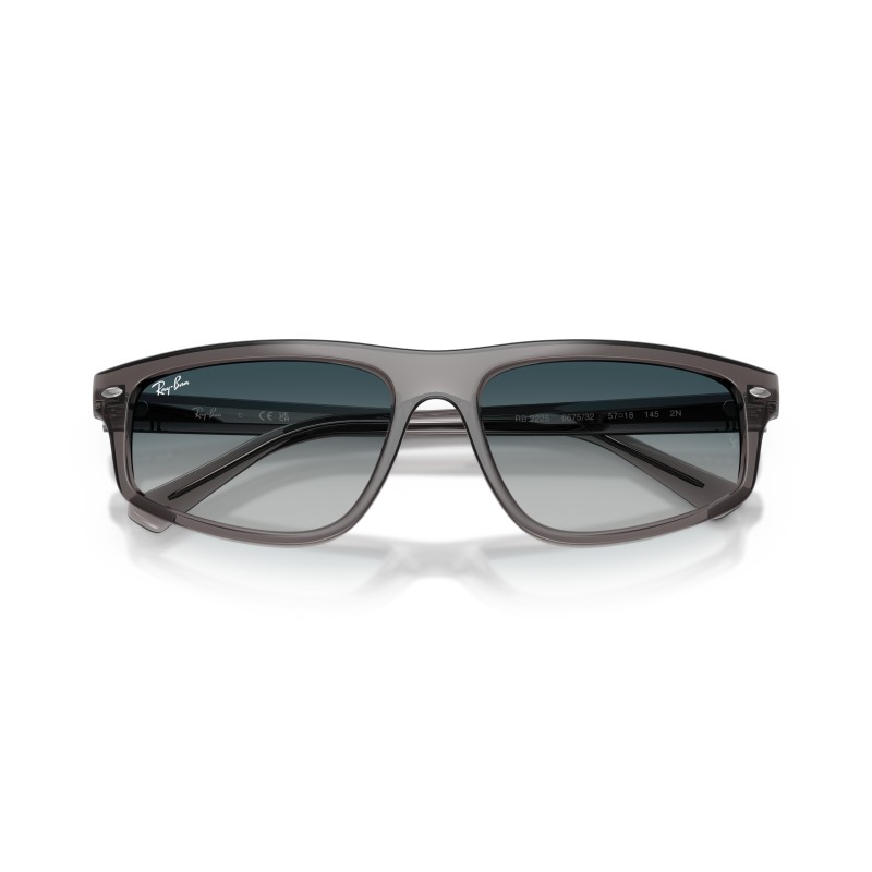 Ray-Ban RB2225 667532 - Lunettes Gris Transparent et Dégradé