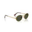 Ray-Ban RB3931 001/31: Occhiali da sole Oval Max in Arista Gold con lenti verdi