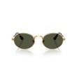 Ray-Ban RB3931 001/31: Occhiali da sole Oval Max in Arista Gold con lenti verdi