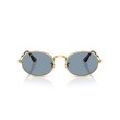 Ray-Ban RB3931 001/56 : Lunettes de soleil en or arista et verres bleus
