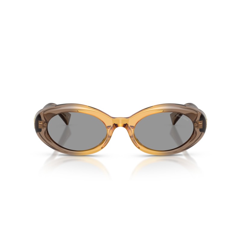 Miu Miu MU B09S 24M50Q Beige Oval Sunglasses