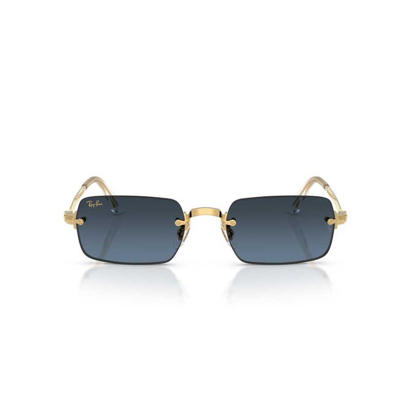Ray-Ban RB3928 001/S2: Stijlvolle Zonnebril met Blauwe Gradiënt Lenzen en Gouden Montuur