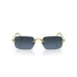 Ray-Ban RB3928 001/S2: Occhiali da sole unisex con montatura in metallo oro arista e lenti blu sfumato grigio scuro