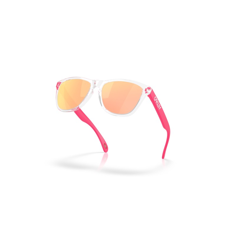 Oakley OO9013 Frogskins™ Zonnebril - Clear Voorkant en prizm Rose Gold Polarized lenzen