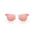 Oakley OO9013 Frogskins™ Zonnebril - Clear Voorkant en prizm Rose Gold Polarized lenzen
