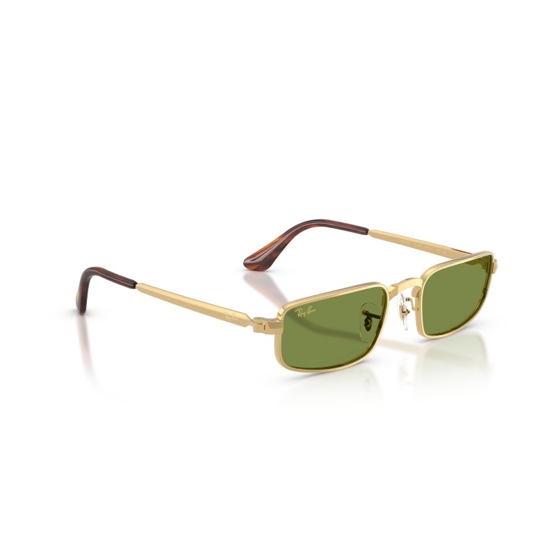 Ray-Ban RB3927 001/4E : Lunettes de soleil en métal doré avec verres verts