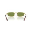 Ray-Ban RB3927 001/4E: Iconische Zonnebril in Arista Gold met Groene Lensen