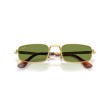 Ray-Ban RB3927 001/4E : Lunettes de soleil en métal doré avec verres verts