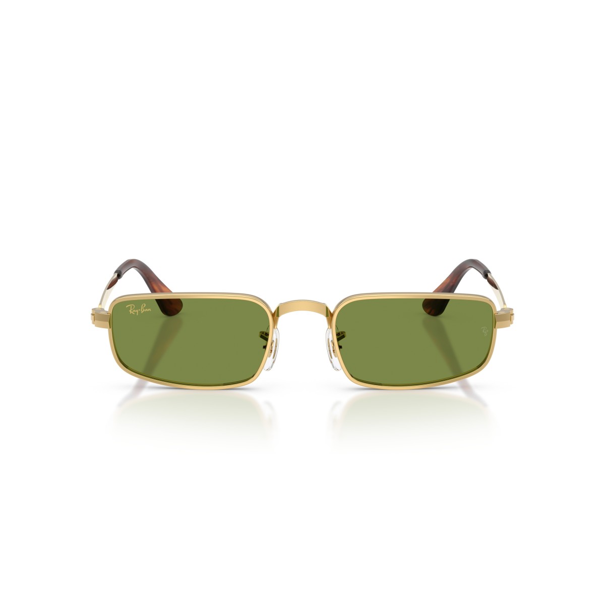 Ray-Ban RB3927 001/4E: Iconische Zonnebril in Arista Gold met Groene Lensen