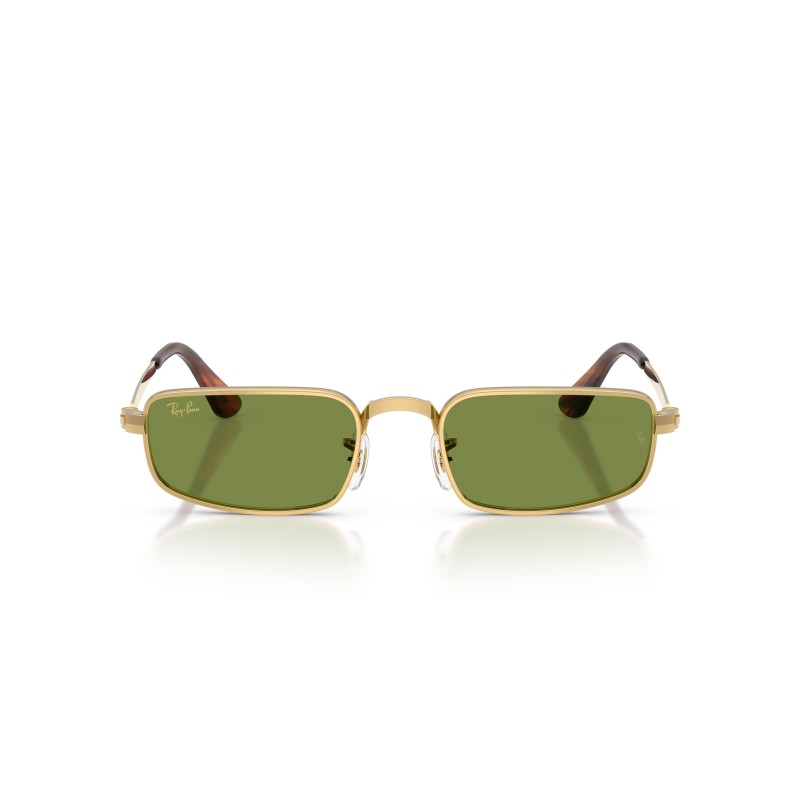 Ray-Ban RB3927 001/4E: Iconische Zonnebril in Arista Gold met Groene Lensen