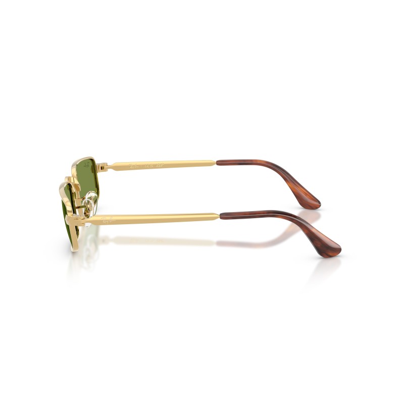 Ray-Ban RB3927 001/4E: Iconische Zonnebril in Arista Gold met Groene Lensen
