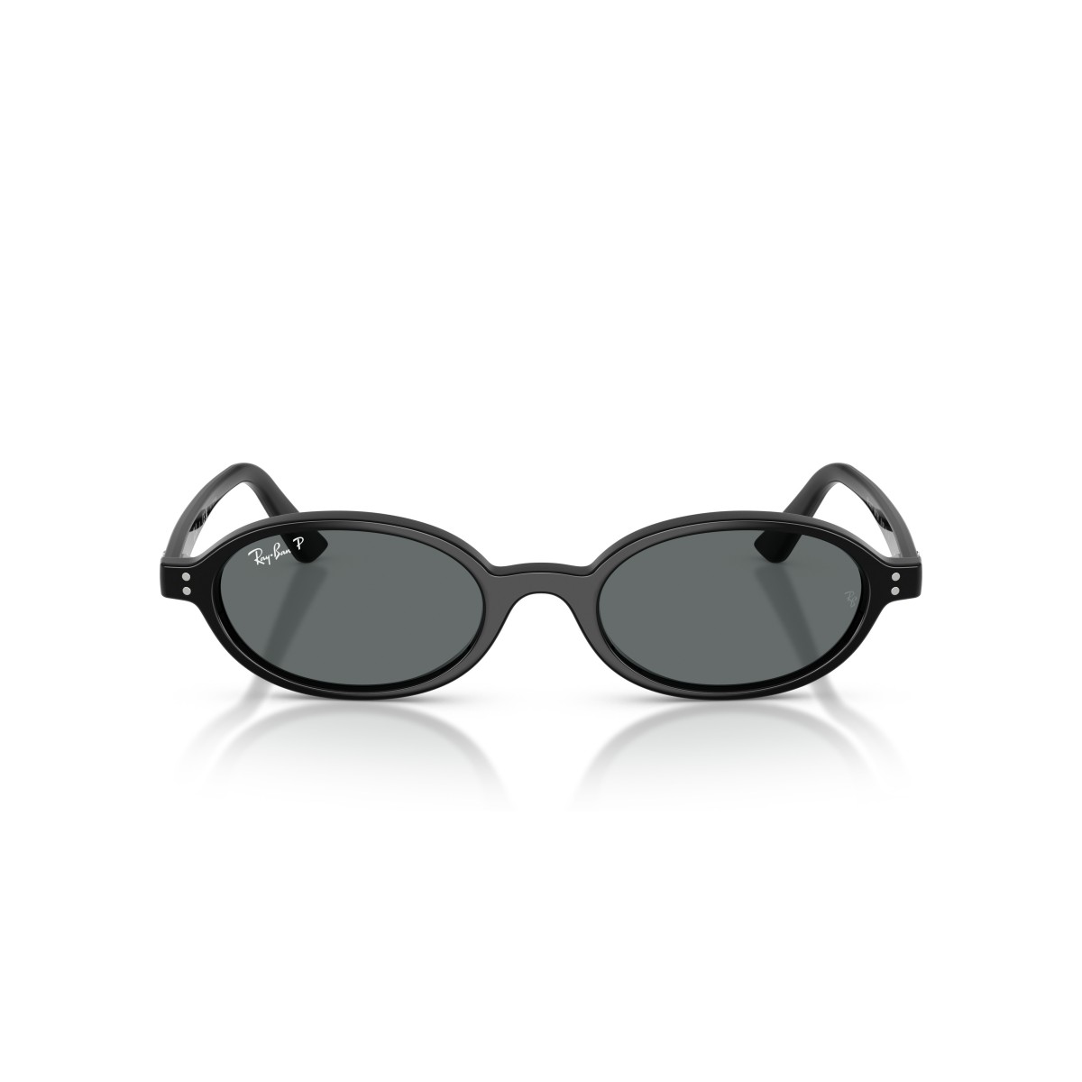 Ray-Ban RB4472 667781 - Lunettes de soleil ovales noires avec verres polarisés gris foncé