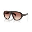 Prada PR C05S 27I70X 57 - Geometrische Zonnebril in Sigaarbruin