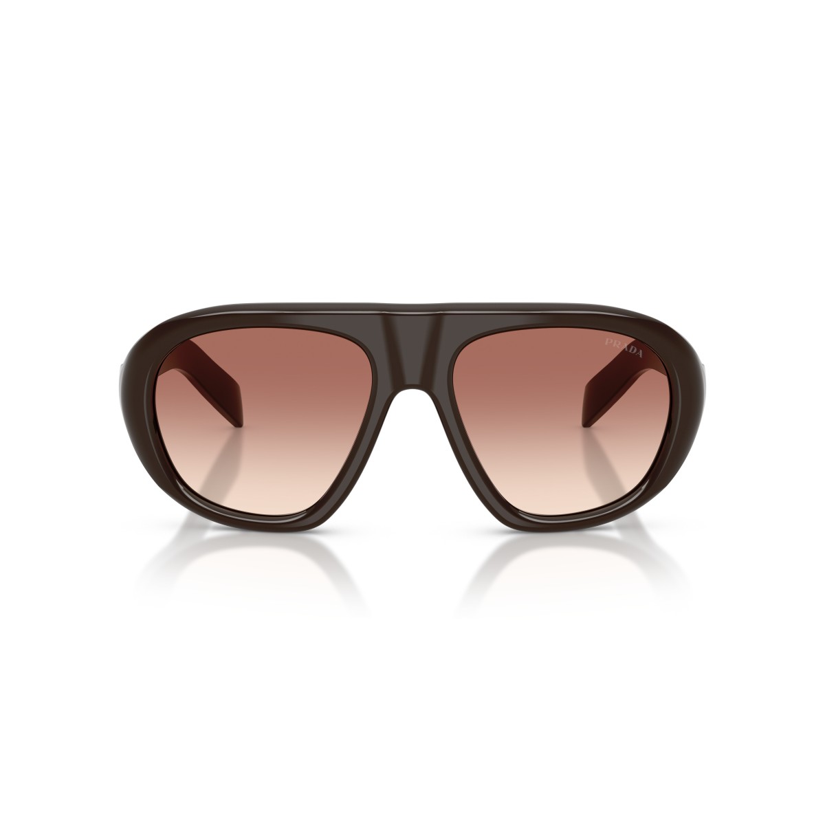 Prada PR C05S 27I70X 57 - Geometrische Zonnebril in Sigaarbruin