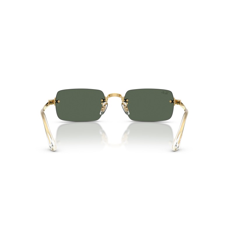 Ray-Ban RB3928 001/71 : Lunettes de soleil en métal doré avec verres verts