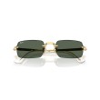 Ray-Ban RB3928 001/71 : Lunettes de soleil en métal doré avec verres verts