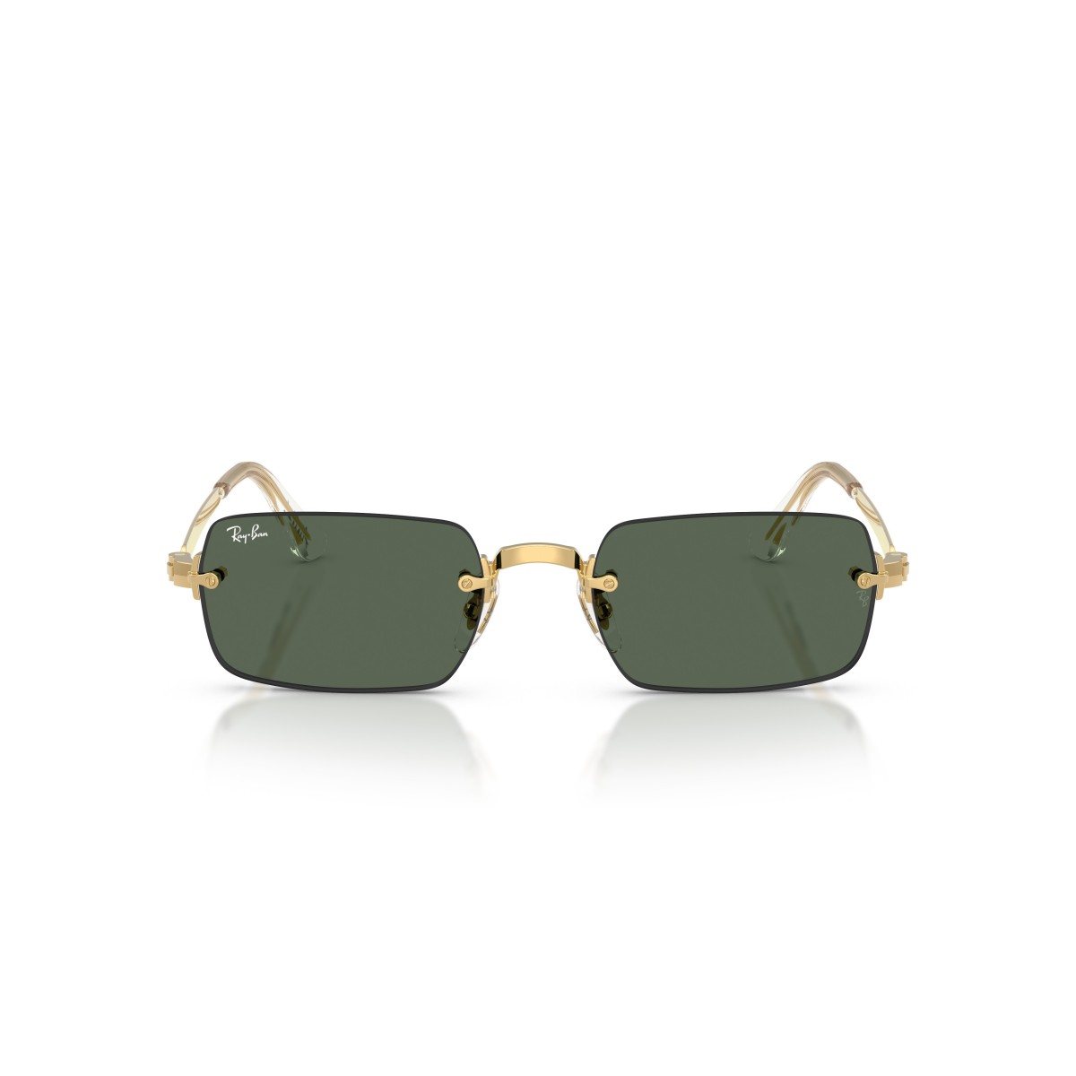 Ray-Ban RB3928 001/71 : Lunettes de soleil en métal doré avec verres verts
