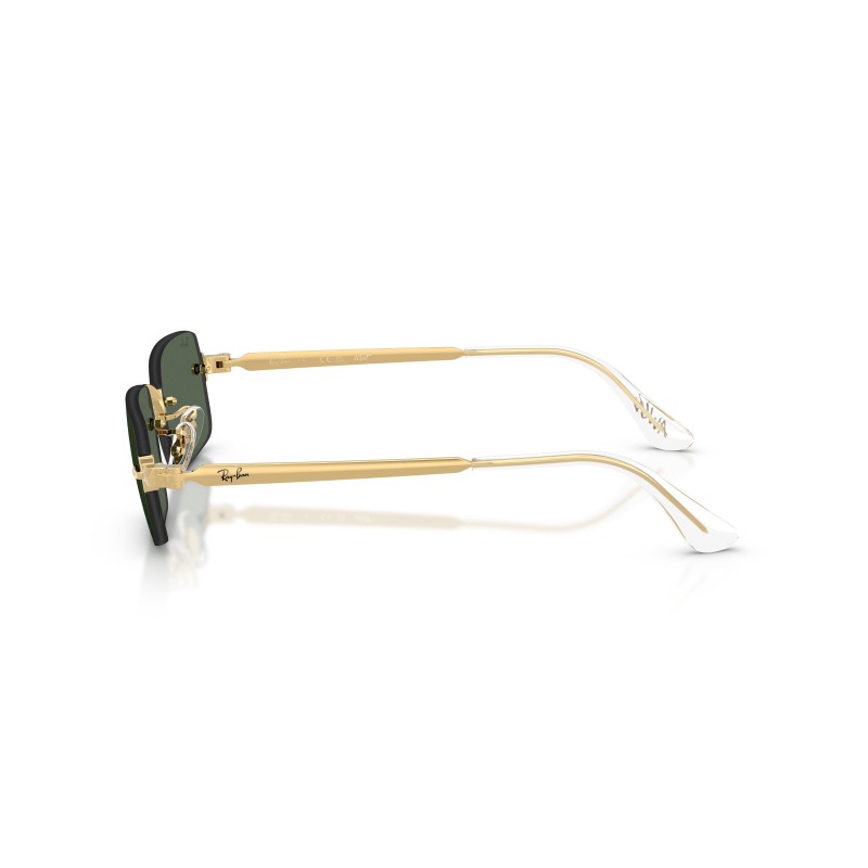 Ray-Ban RB3928 001/71 : Lunettes de soleil en métal doré avec verres verts