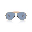 Ray-Ban RB3138M 001/72 Pilotenbril met Blauwe Lenzen
