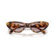 Miu Miu MU B11SU 14L4I0 - Lunettes de soleil femme en acétate havane avec verres roses