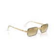 Ray-Ban RB3928 001/7I: Iconische Zonnebril met Gouden Arista Montuur en Bruine Spiegelglazen