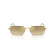 Ray-Ban RB3928 001/7I: Iconische Zonnebril met Gouden Arista Montuur en Bruine Spiegelglazen