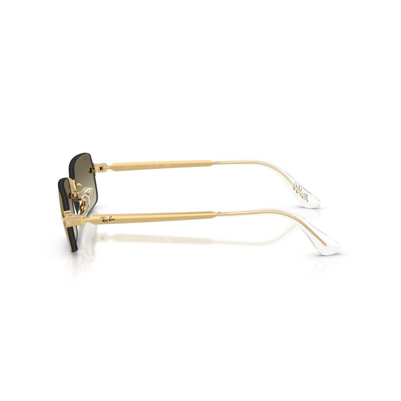 Ray-Ban RB3928 001/7I: Iconische Zonnebril met Gouden Arista Montuur en Bruine Spiegelglazen