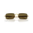 Occhiali da sole Ray-Ban RB3928 001/73: Eleganza in Arista Gold con lenti marroni.