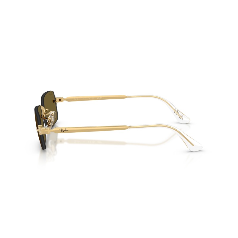Occhiali da sole Ray-Ban RB3928 001/73: Eleganza in Arista Gold con lenti marroni.