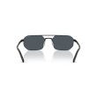 Prada PR D53S 7AB70B Sunglasses - Satin Black Frame, Dark Grey Lenses