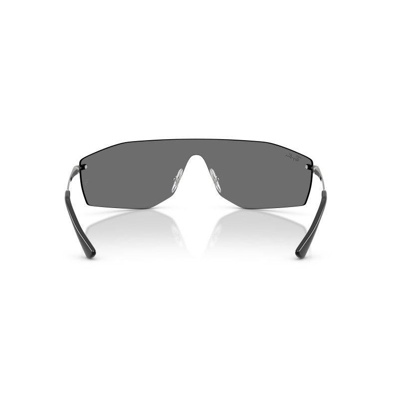 Ray-Ban RB3781 003/87: Geometrische Zonnebril in Zilver met Grijze Lenzen
