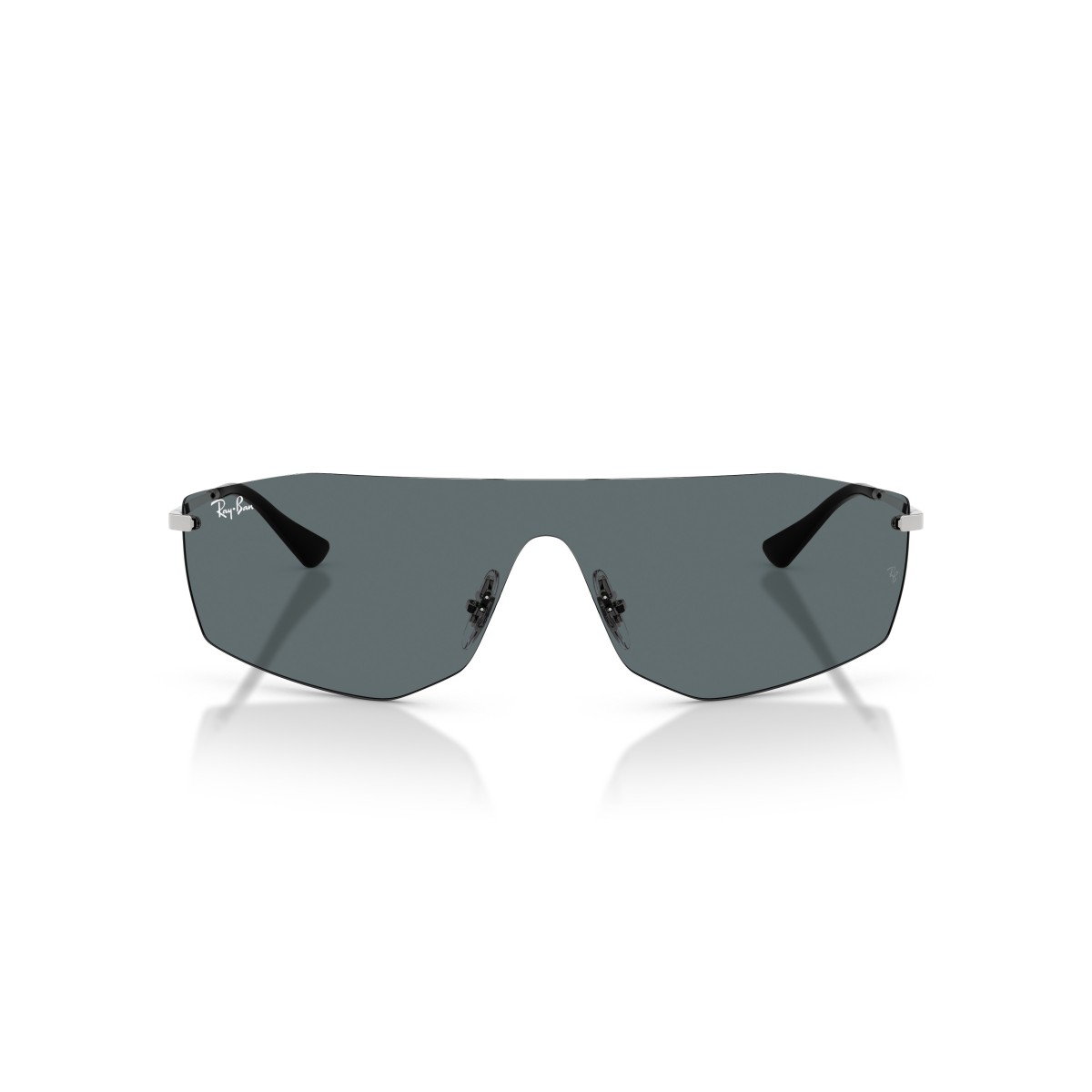 Ray-Ban RB3781 003/87: Geometrische Zonnebril in Zilver met Grijze Lenzen