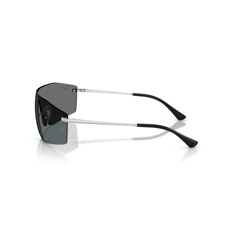 Ray-Ban RB3781 003/87: Geometrische Zonnebril in Zilver met Grijze Lenzen