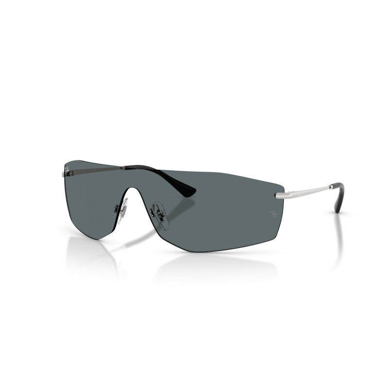 Ray-Ban RB3781 003/87: Geometrische Zonnebril in Zilver met Grijze Lenzen