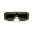 Lunettes de soleil Prada PR D10S 26J70G - Monture en acétate laurier et verres en polyamide bio vert olive