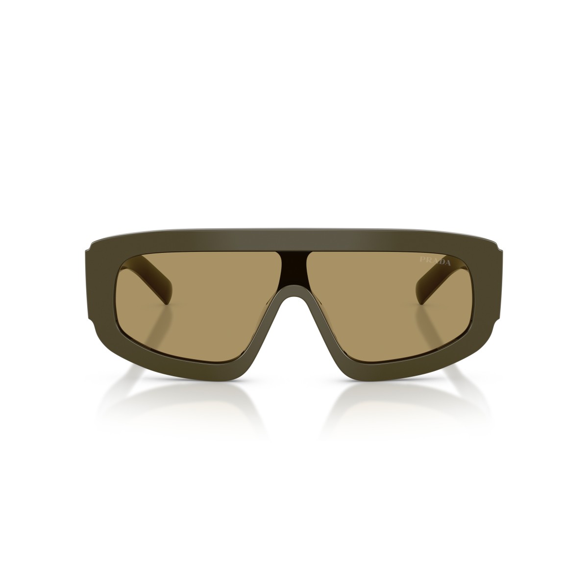 Lunettes de soleil Prada PR D10S 26J70G - Monture en acétate laurier et verres en polyamide bio vert olive