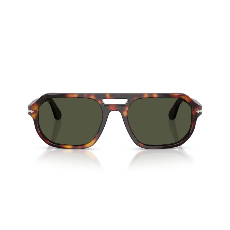 Persol PO3393S - Guido Sunglasses with Havana Frame and Green Lenses