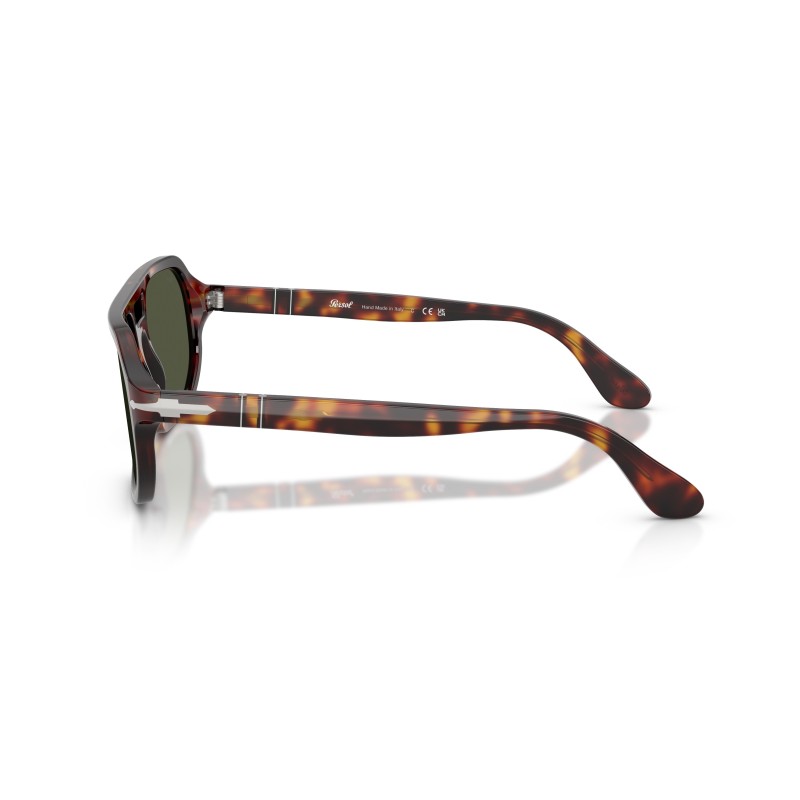 Persol PO3393S - Guido : Lunettes de soleil en acétate havane avec verres verts