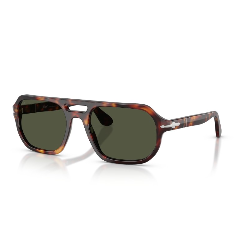 Persol PO3393S - Guido Sunglasses with Havana Frame and Green Lenses