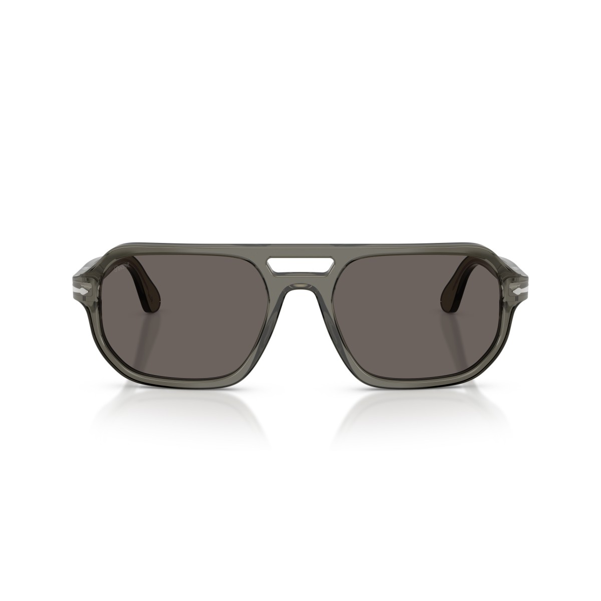 Persol PO3393S - Guido : Lunettes de soleil en acétate transparent gris